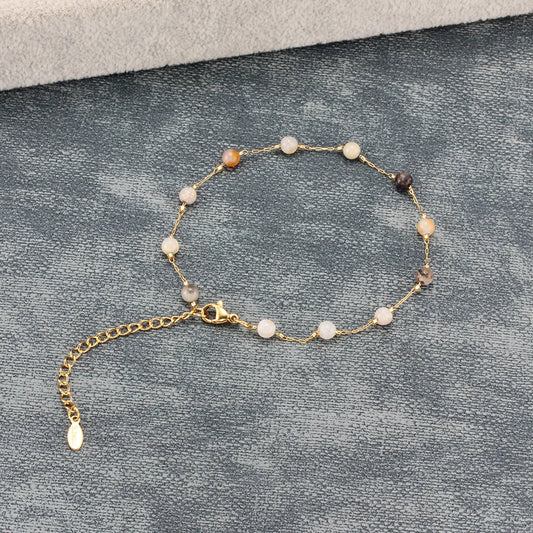 Colorful Gold Crystal Bead Bracelets