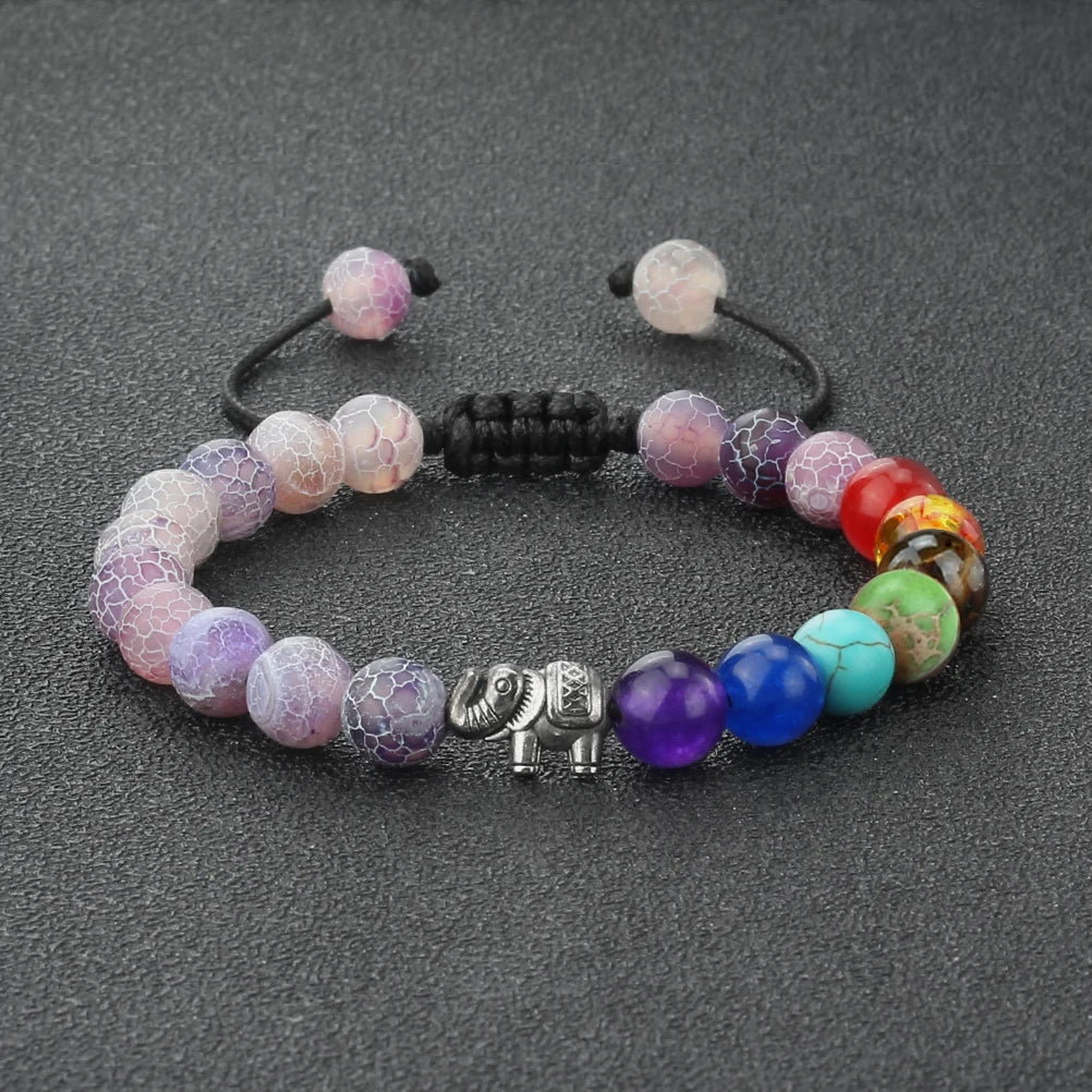 Harmonic Natural Stone 7 Chakra Beaded Bracelets