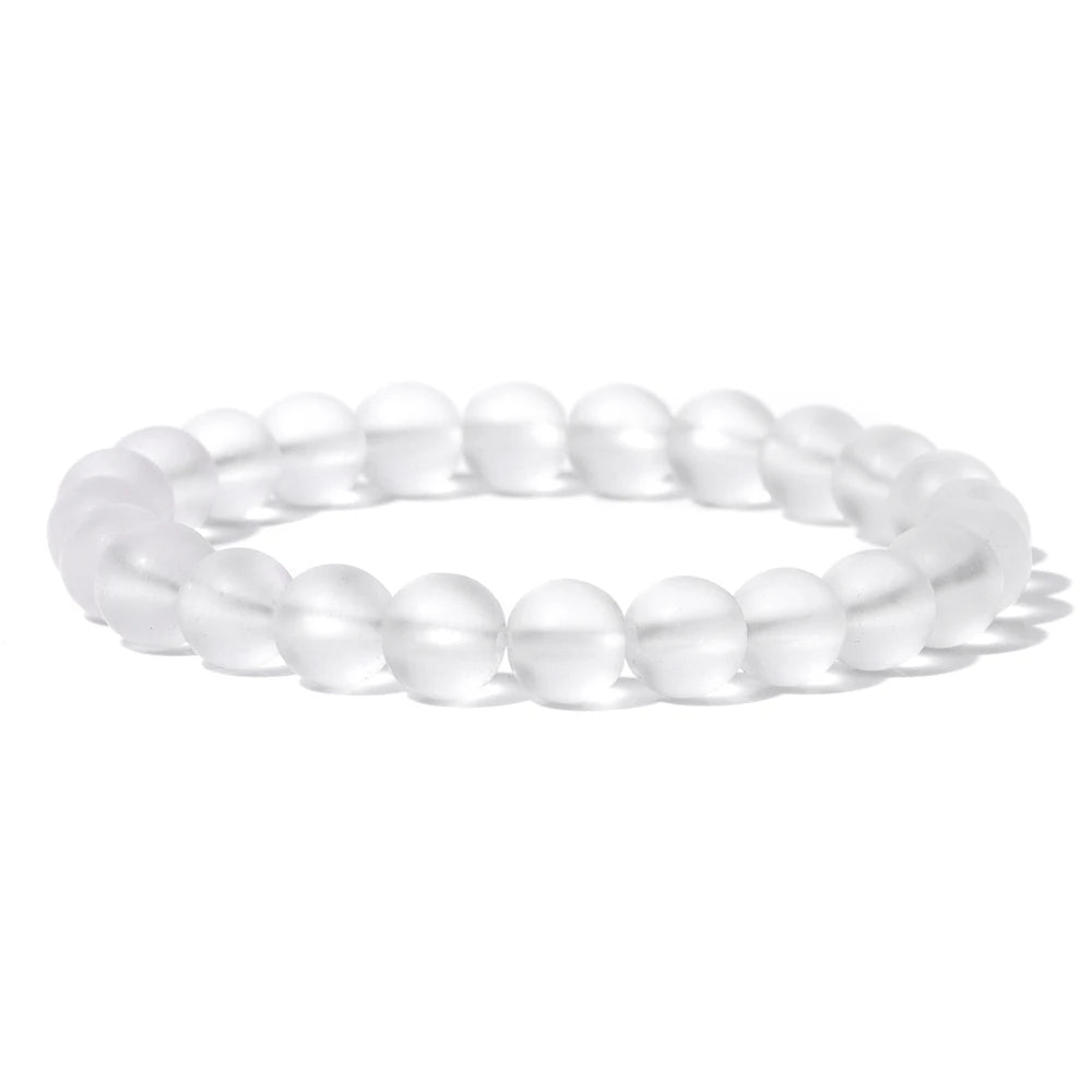 Matte Green Stone Series Bead Bracelet