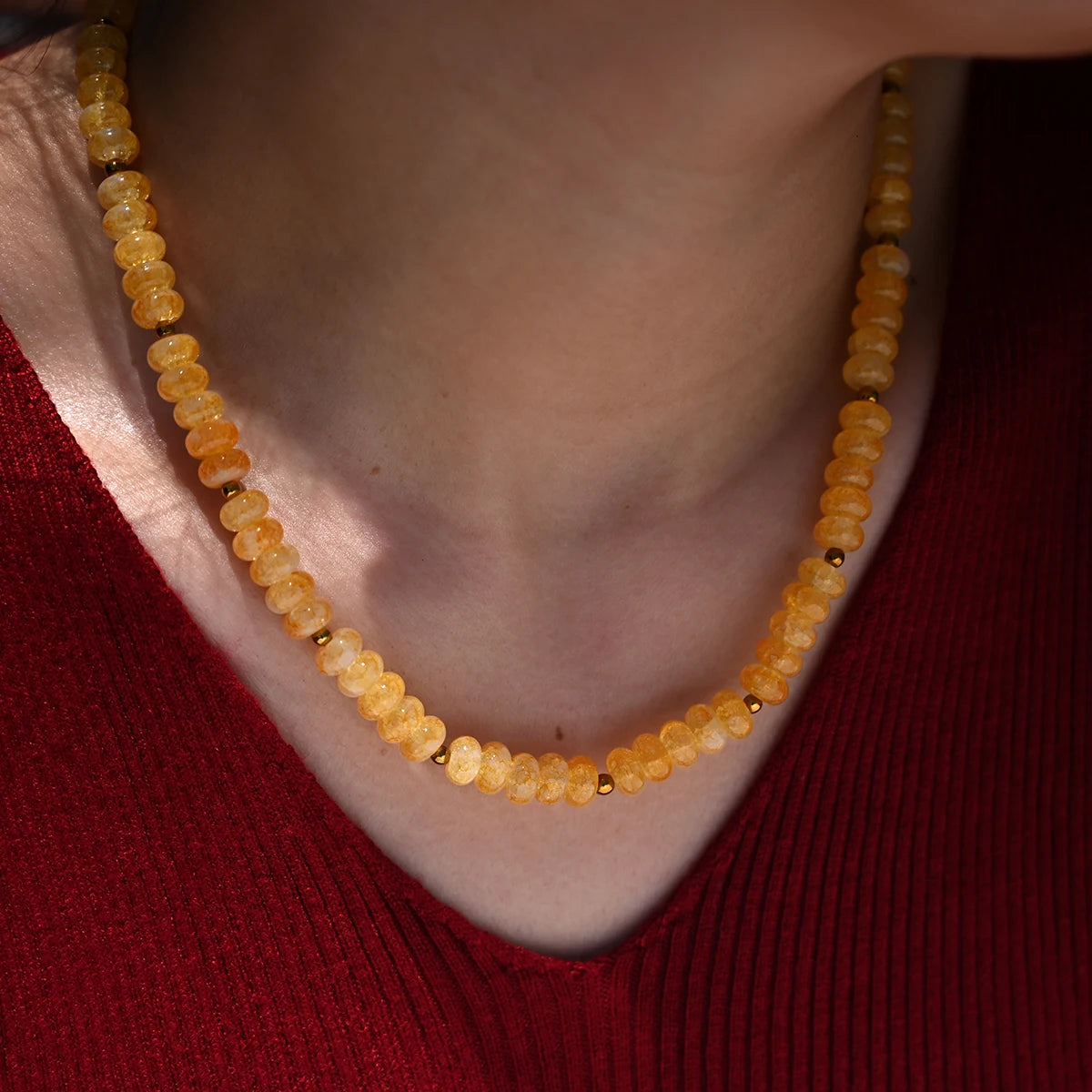 Enchanting Crystal Glass Soft Color Choker Necklace