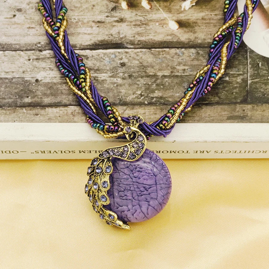 Crystal Gem Stone Pendant Necklaces