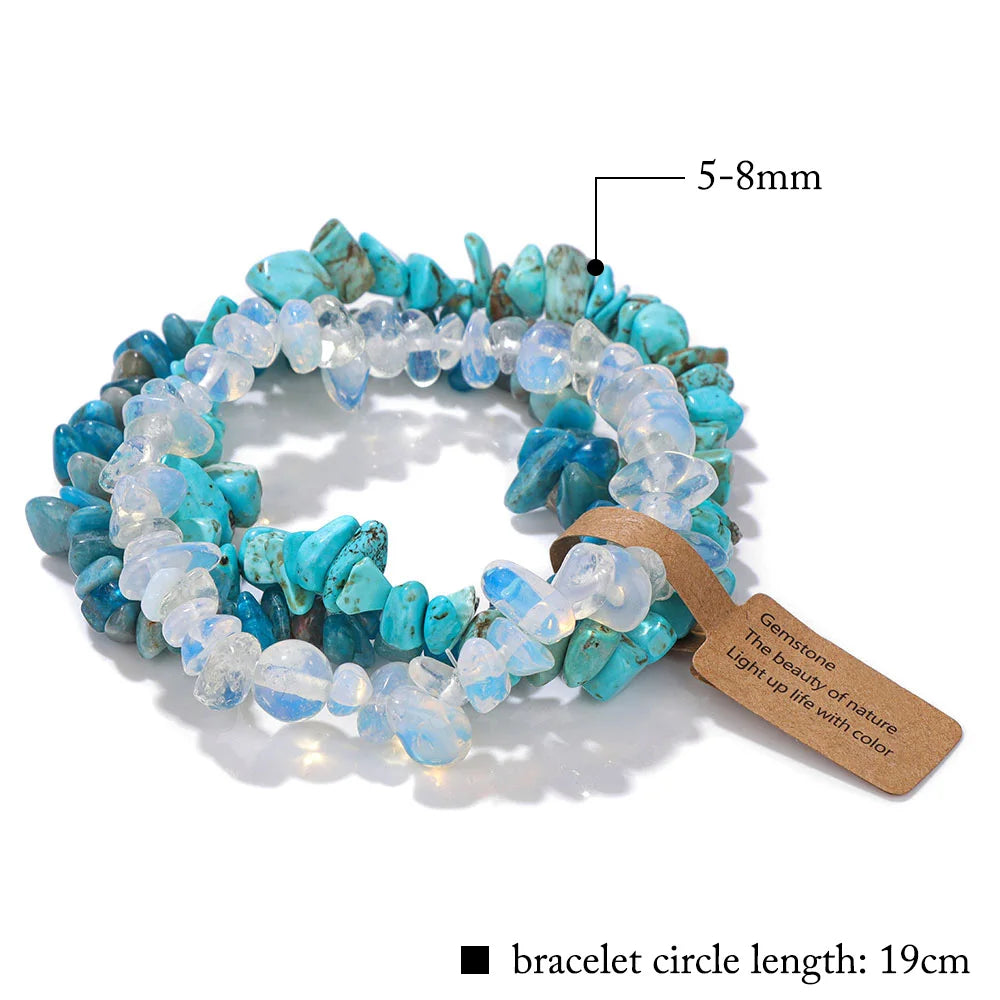 Irregular Chips Crystal Quartz Gravel Bracelets