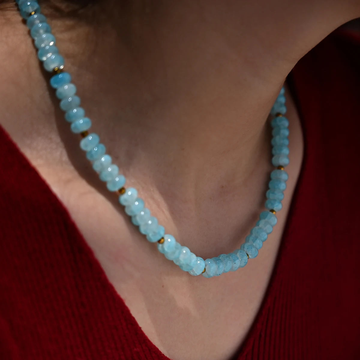 Enchanting Crystal Glass Soft Color Choker Necklace