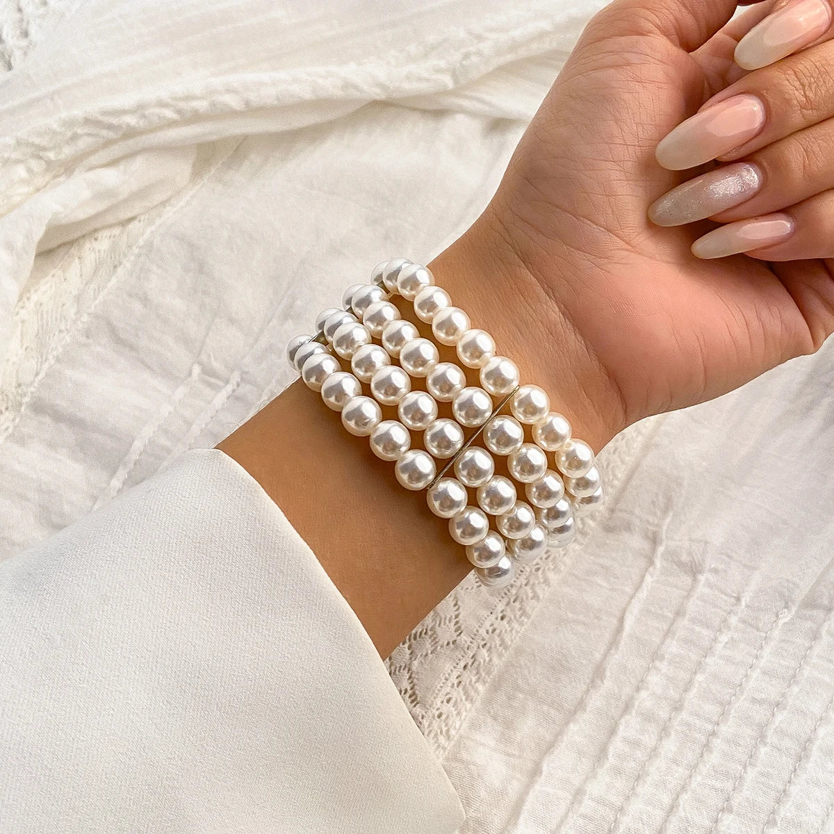Luxury Layered Pearl Charm Classy Bracelets