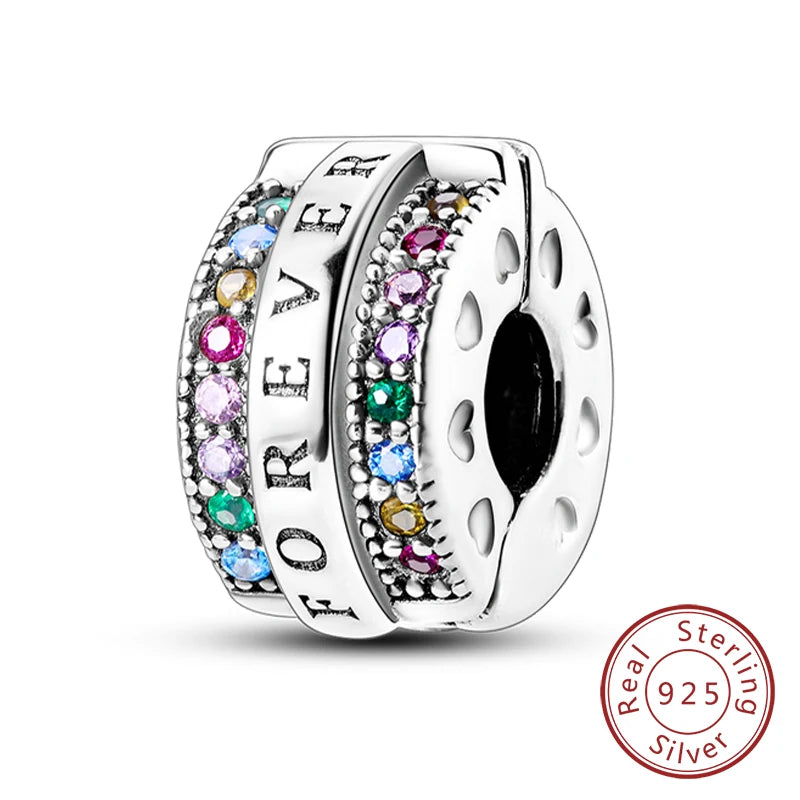 Splash Pink & Silver Pendant Charms