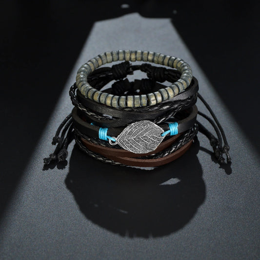 Vintage Musical Braided Leather Bracelet