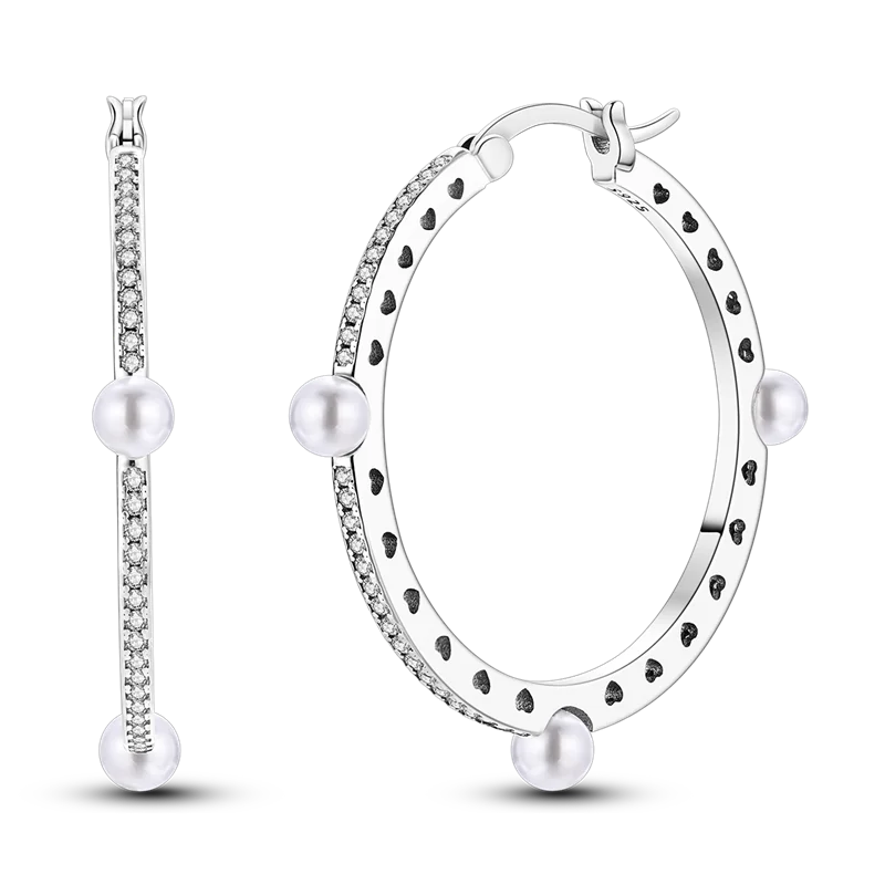 Elegantly Shaped Sparkling Pave Earrings