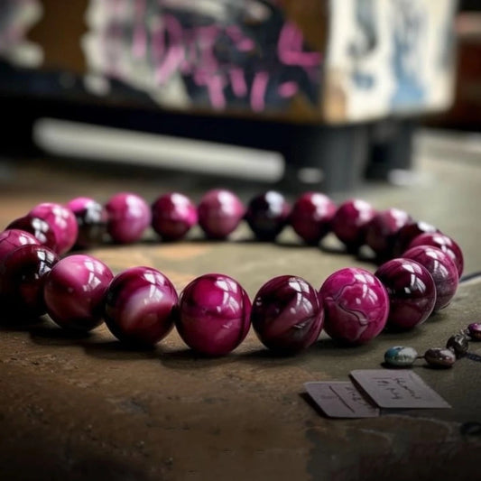 Natural Crystal Stone Tranquility Pink Tiger's Eye Bracelet