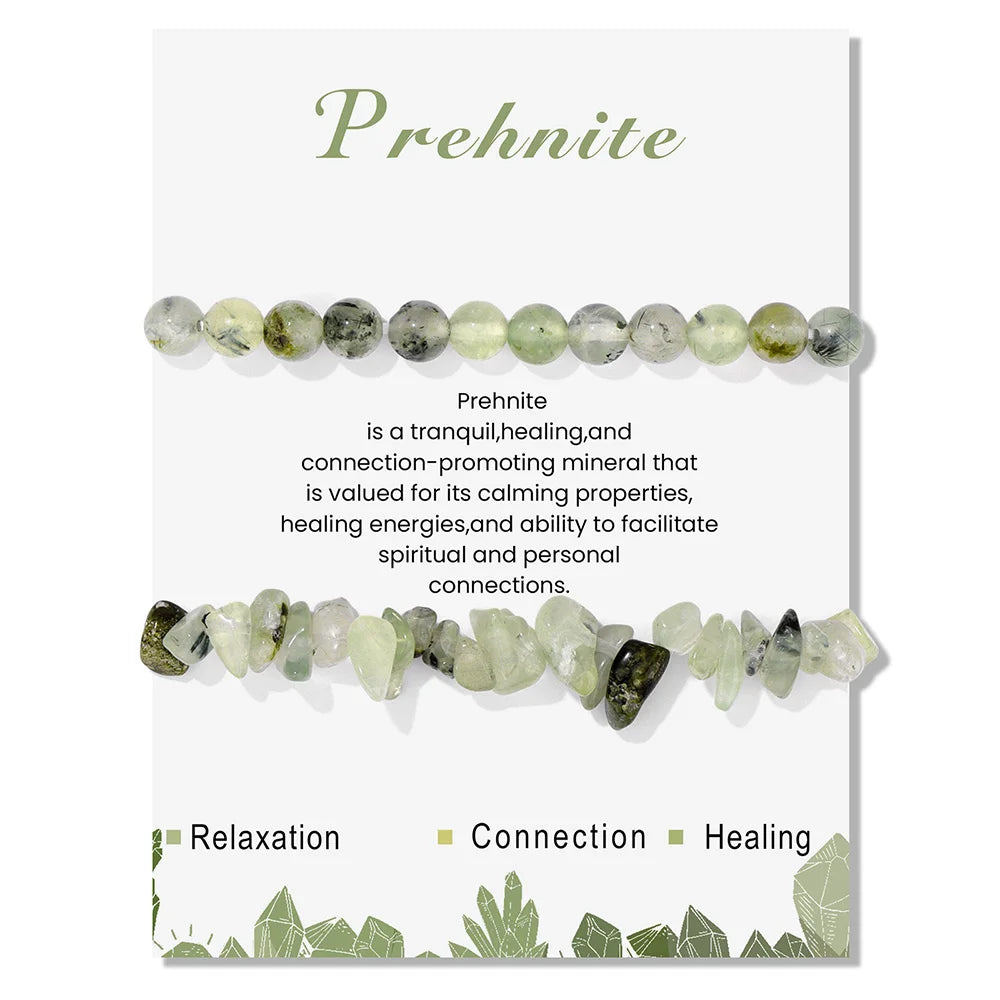 Double Crystal Stone Bracelets With Inspirational Cards