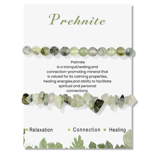 Double Crystal Stone Bracelets With Inspirational Cards
