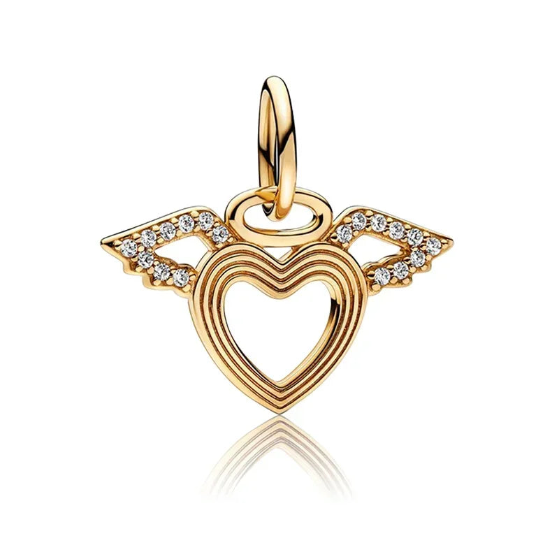 Glittering Gold Mixed Sparkling Charm Pendants