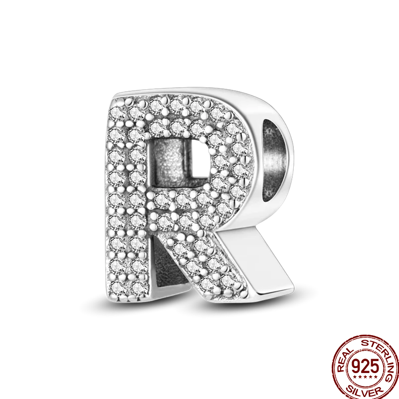 Silver Alphabet Letter Series Charms