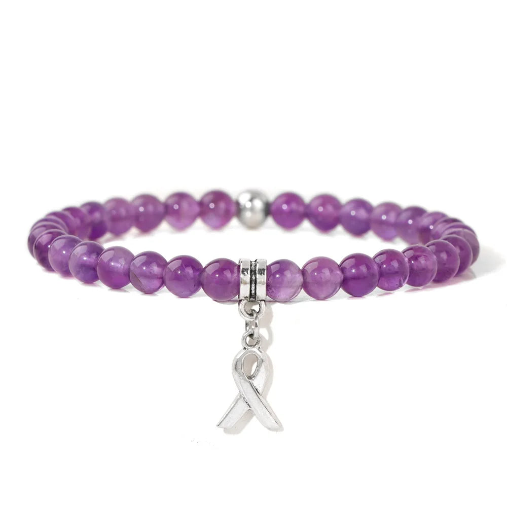Natural Amethysts Charm Bracelet Series