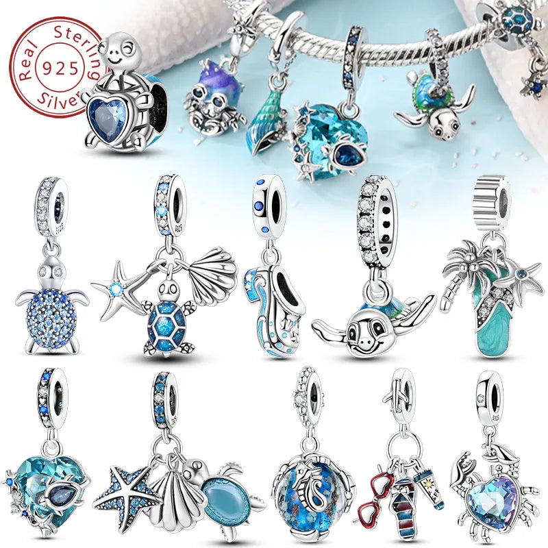 Summer Ocean Blue Pendant Charms