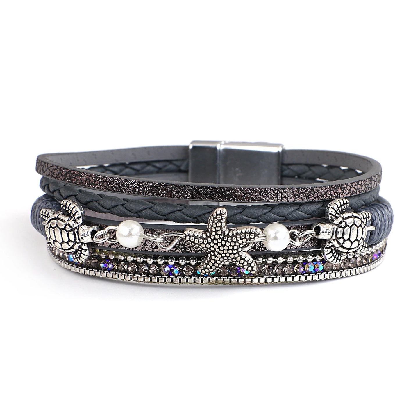 Ocean Pearl Starfish Turtle Bracelets