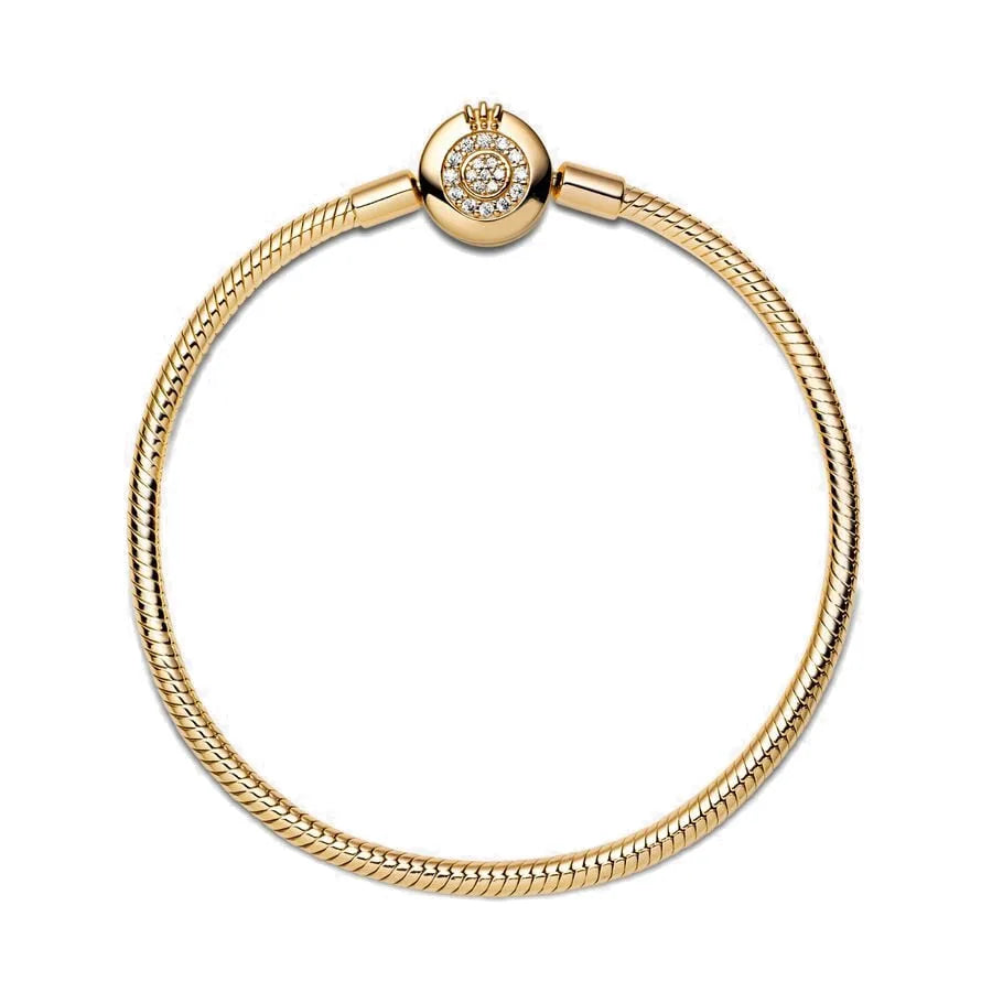 Creative Sparkling pop crown snake chain bracelet