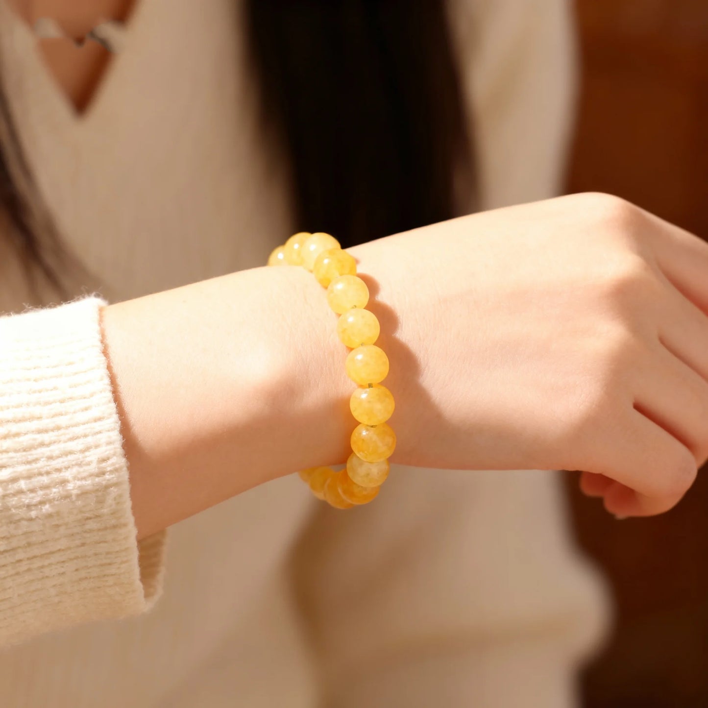 Blooming Autumn Citrine Natural Stone Bracelets