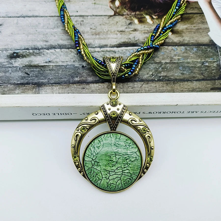 Crystal Gem Stone Pendant Necklaces