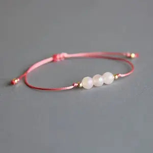 Aura Rose Quartz Stone Bracelet
