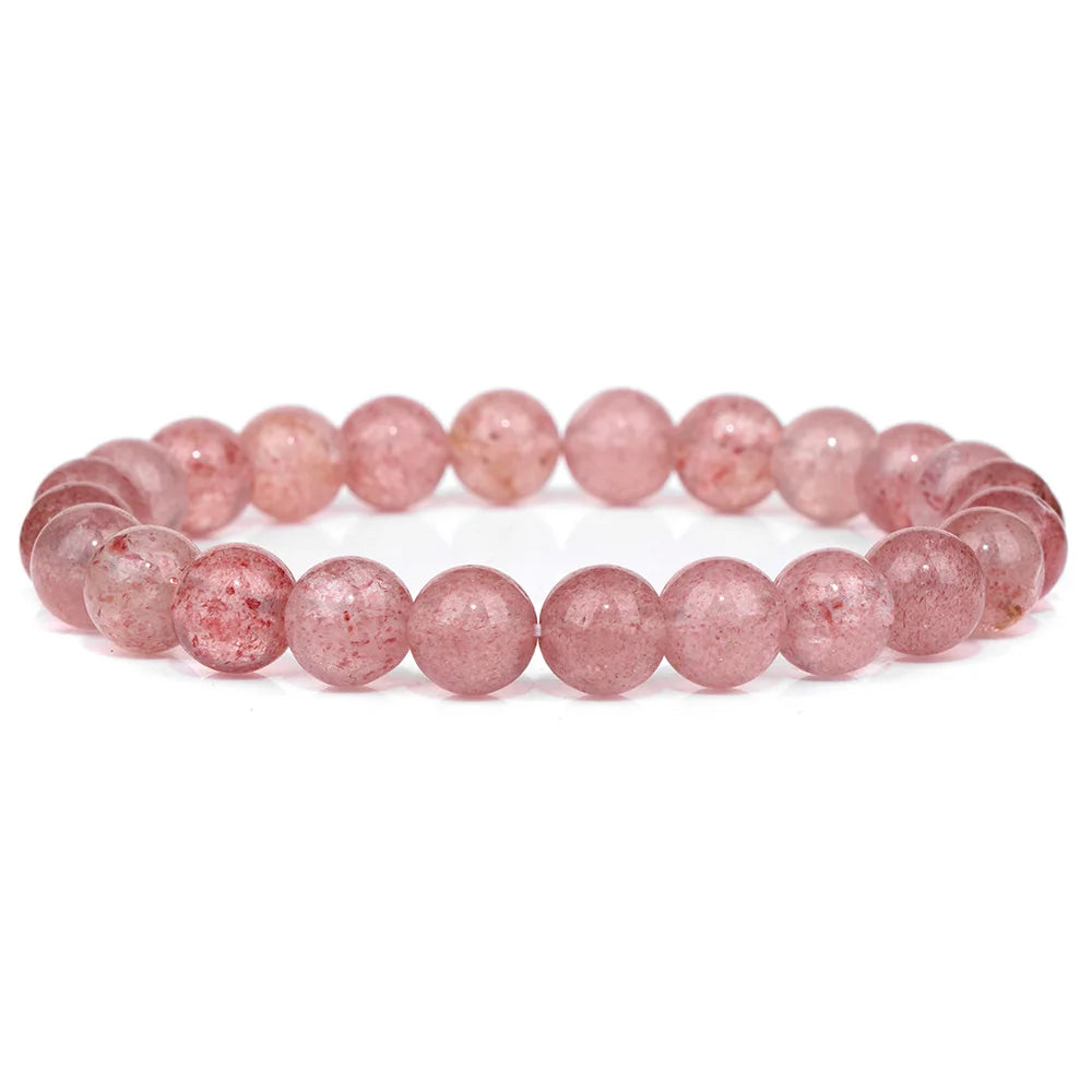 Pink Stone Series Beaded Bracelets