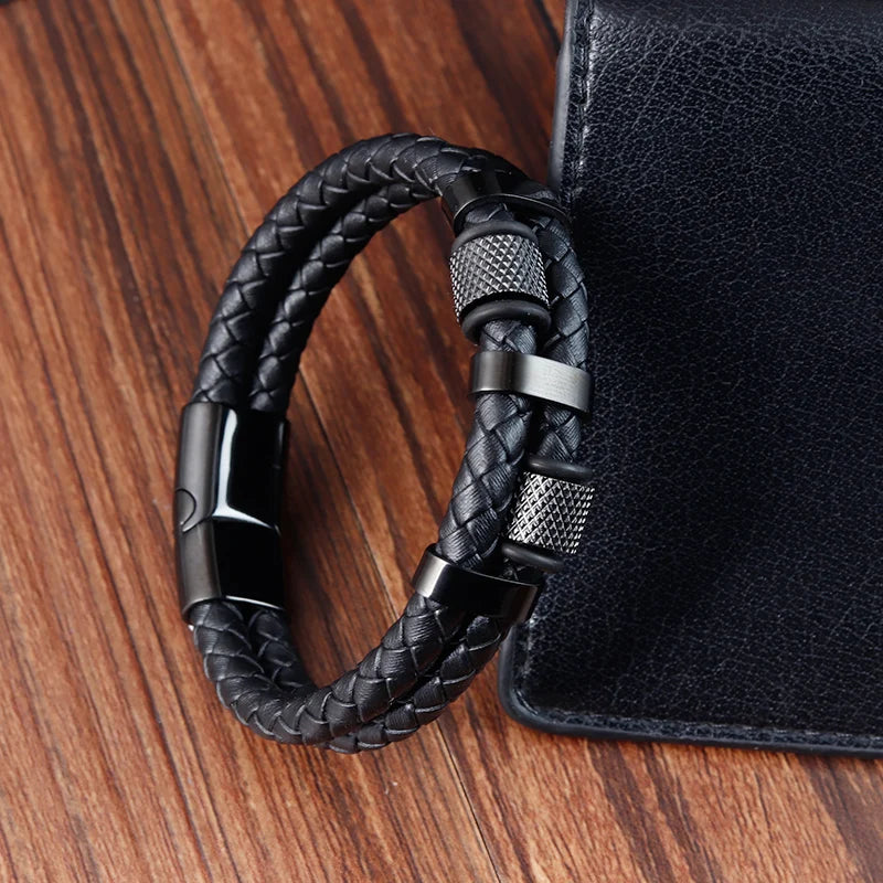 Elite Genuine Leather Magnetic Buckle Bracelets