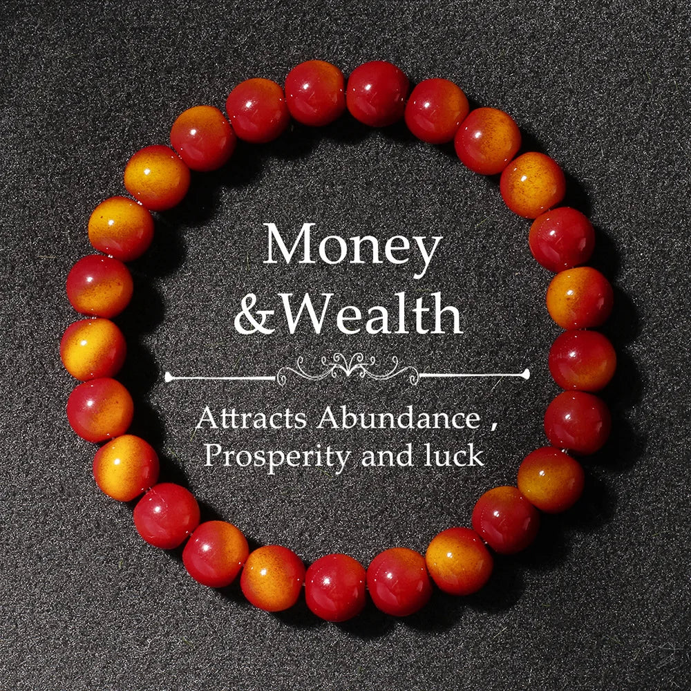 Wealthy Multicolored Crystal Tiger Eye Beads Bracelets