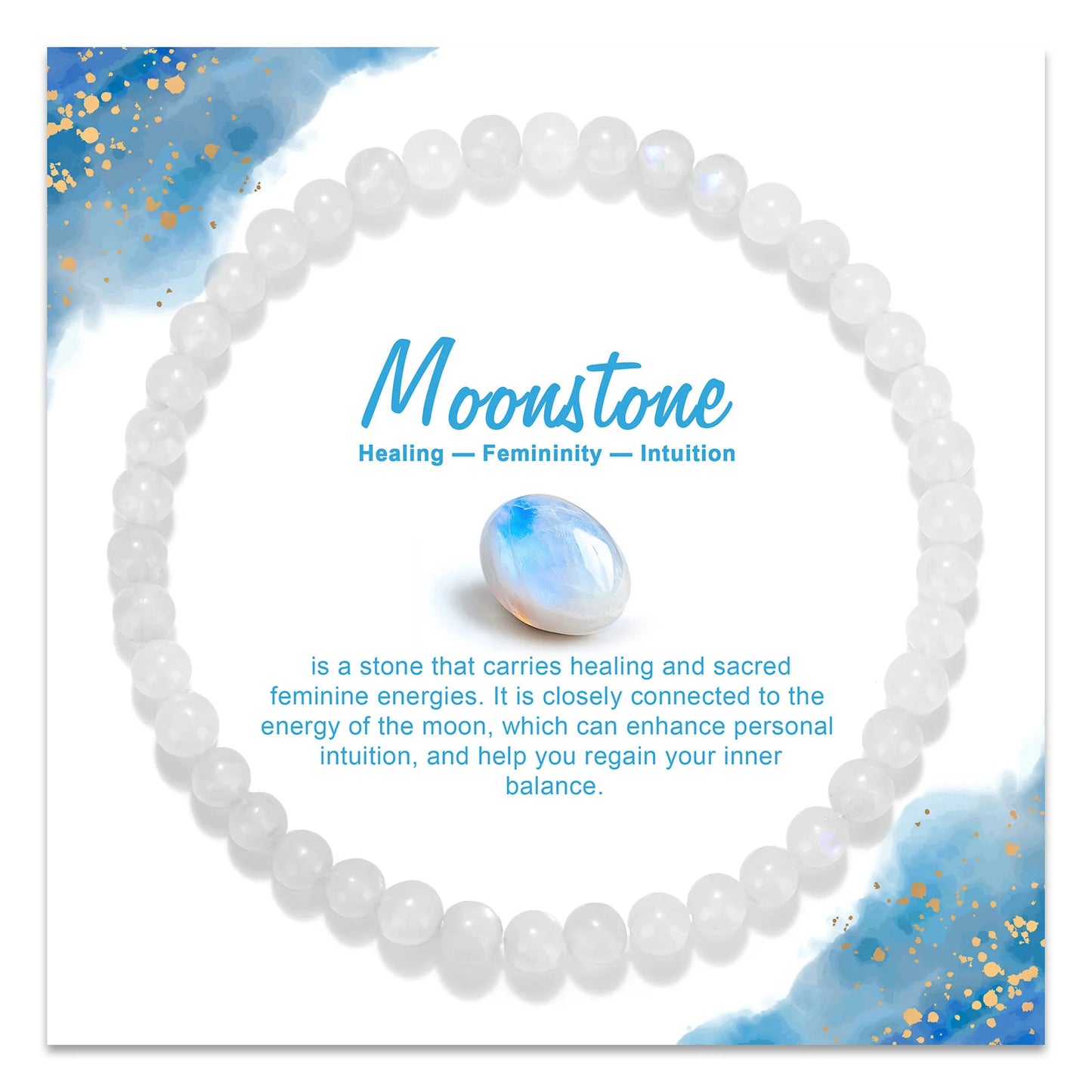 Exquisite Multi Color & Shape Natural Stone Crystal Beads Bracelet