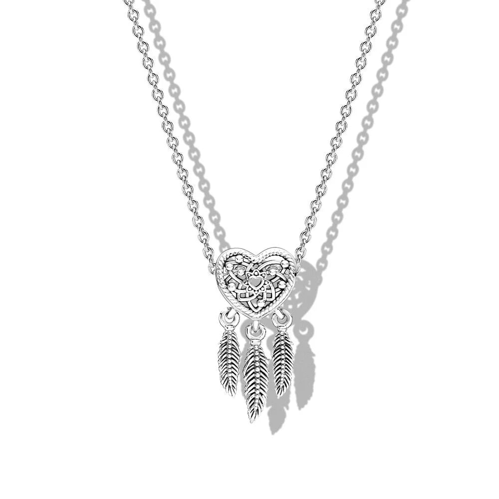 New Heart Shaped Daisy Charm Pendant Necklace