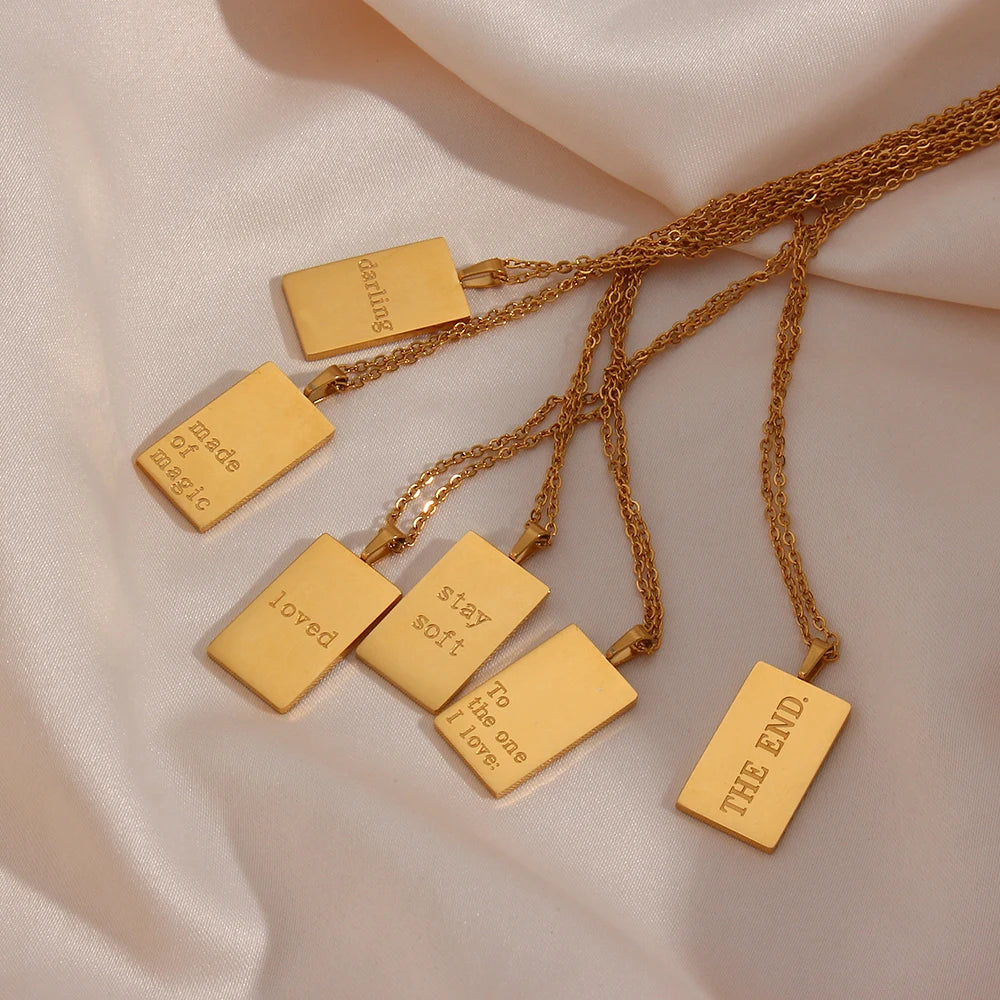 Individuality Message Tarot 18k Gold Necklaces