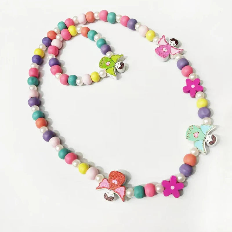 Cute Cartoon Pattern Necklace Bracelet Sets