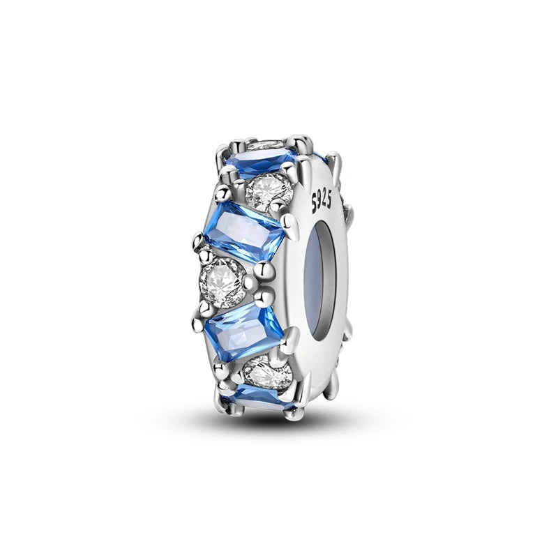 Empress Blue Platinum Pendant Charms Beads
