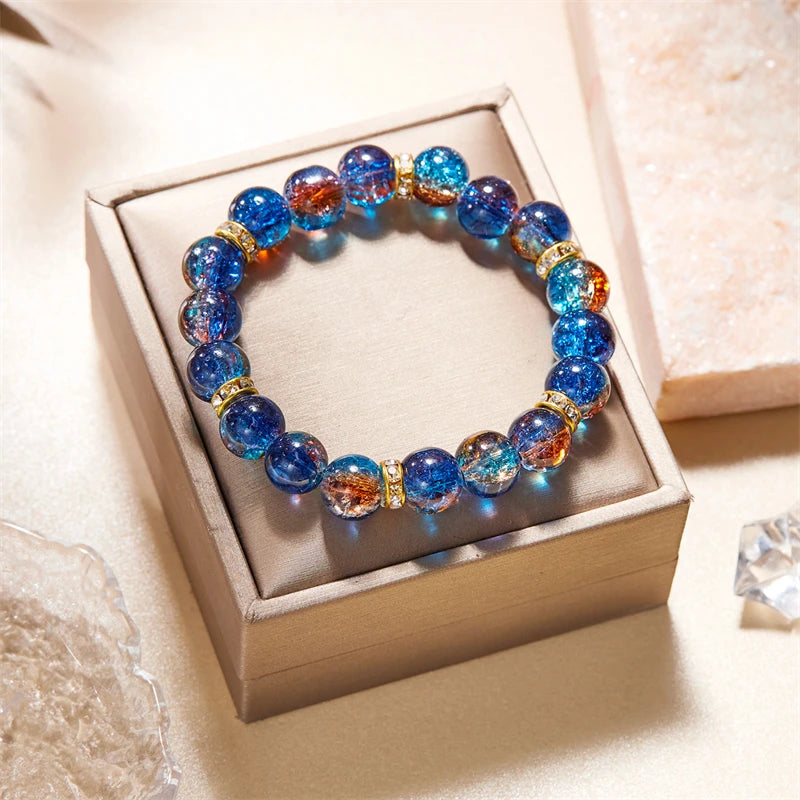 Ocean Cave Colorful Reef Crystal Glass Charm Bracelets