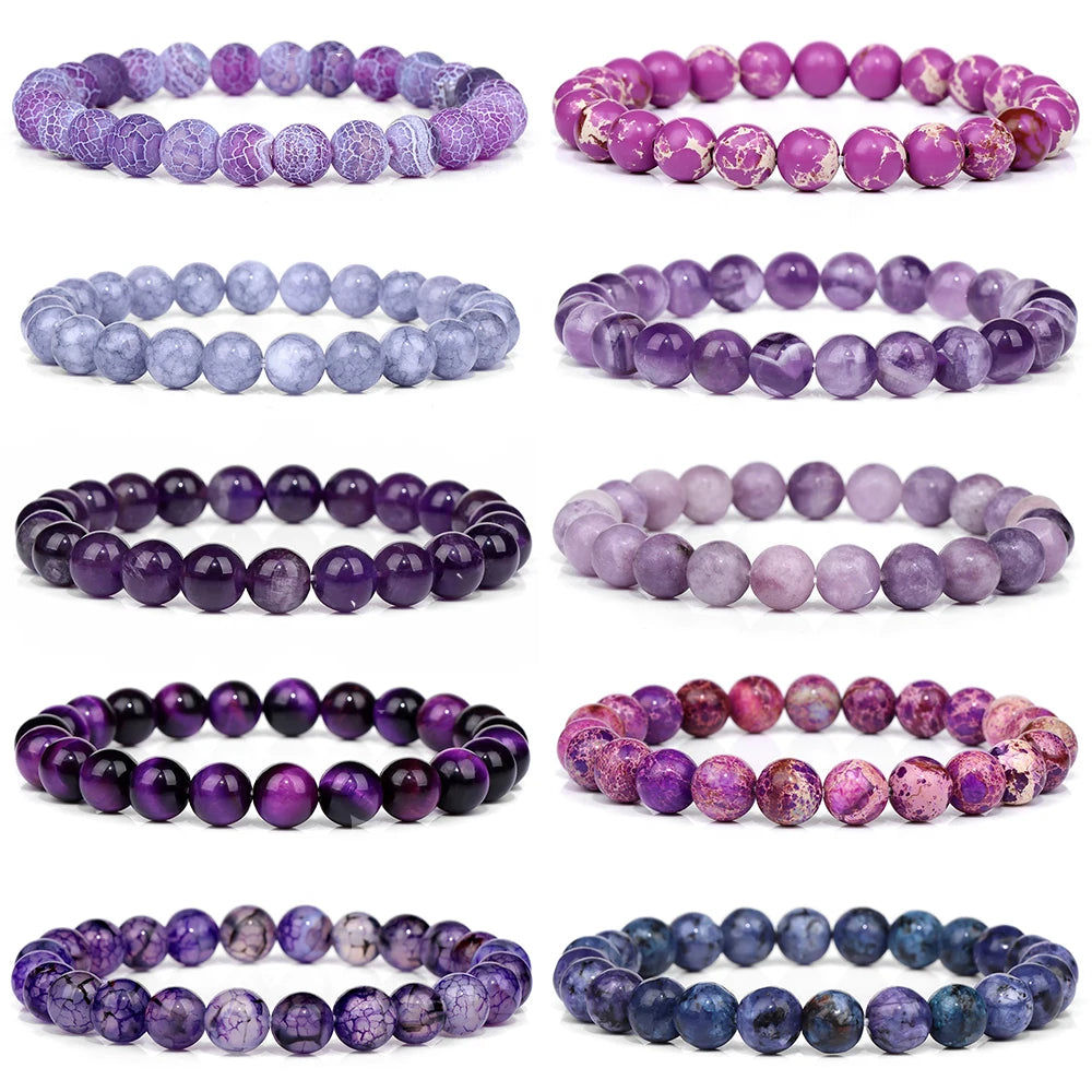 Royal Fire Dragon Purple Stone Bracelets