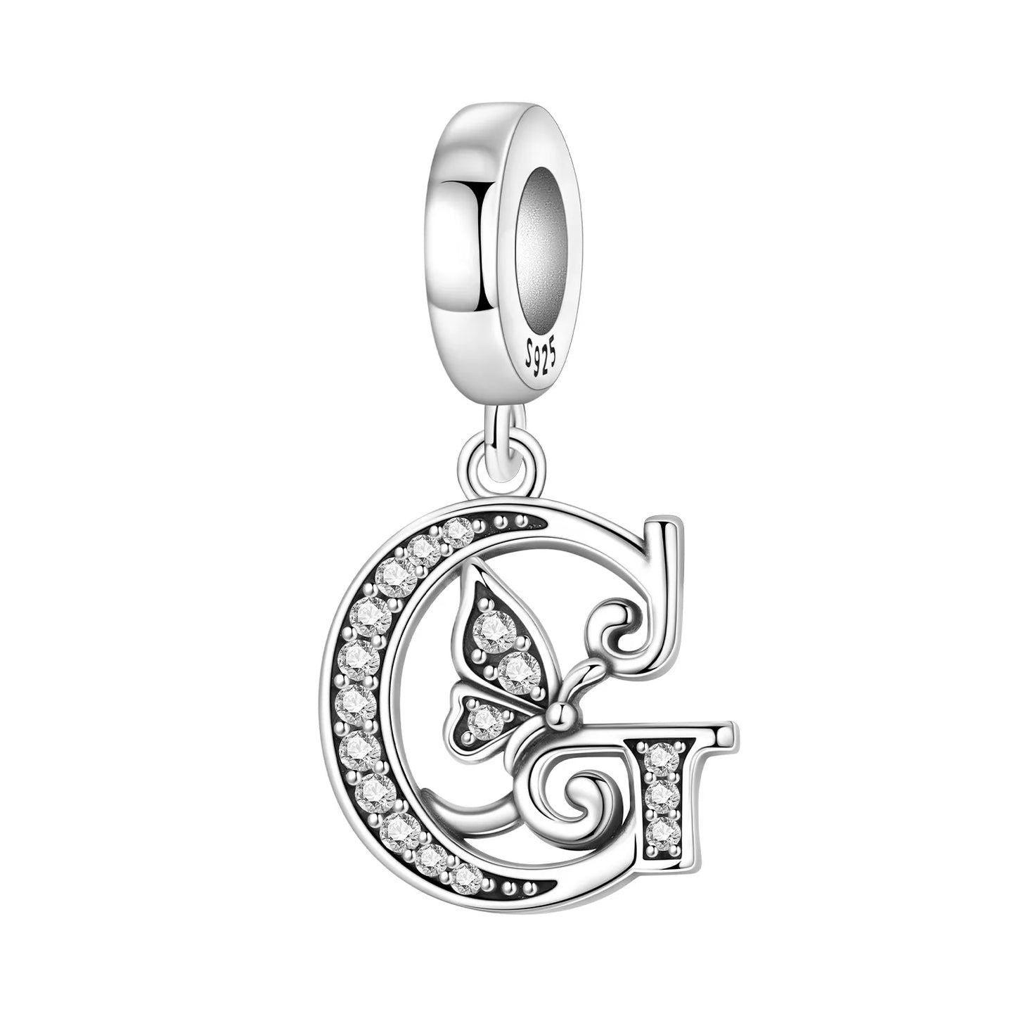 Beautiful Butterfly Alphabet & Numbers Pendant