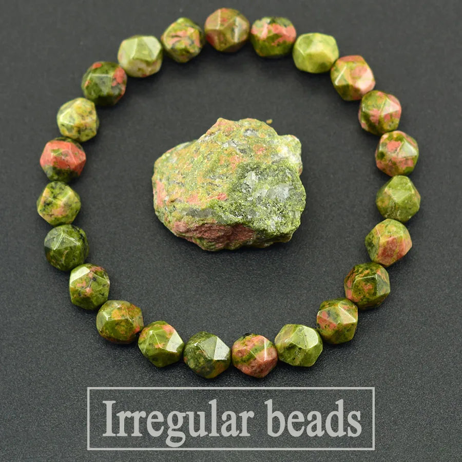 Colorful Indian Agate Bead Crystal Bracelet