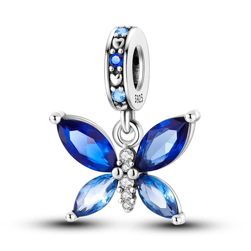 Empress Blue Platinum Pendant Charms Beads