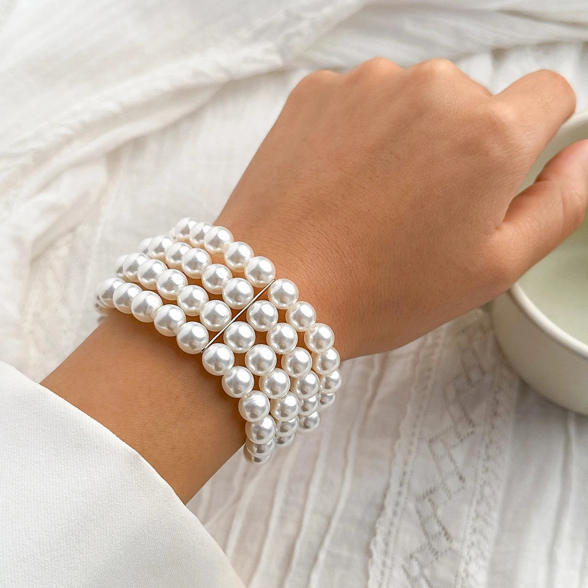 Luxury Layered Pearl Charm Classy Bracelets