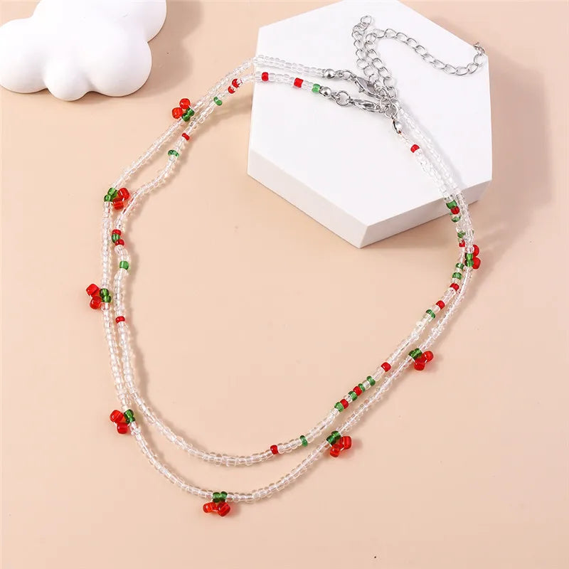 Lovely Sun Flowers Seeds Beaded Necklace
