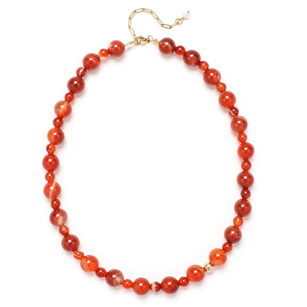 Mesmerizing Multicolored Agate Natural Stone Necklace