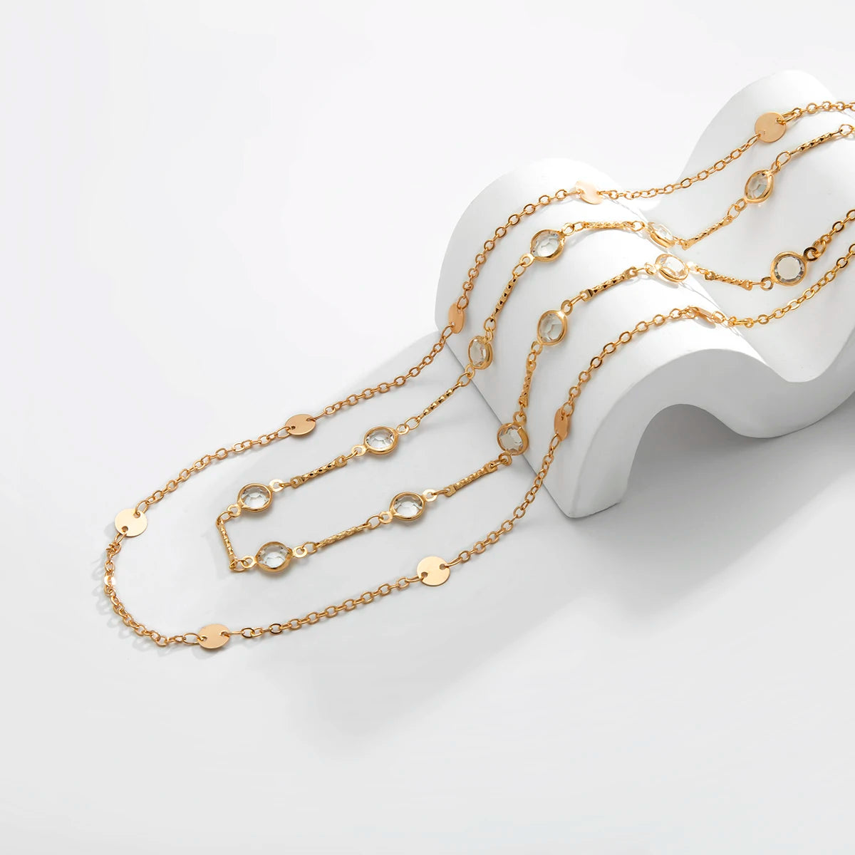 Gold Shimmery Crystal Waist Jewels