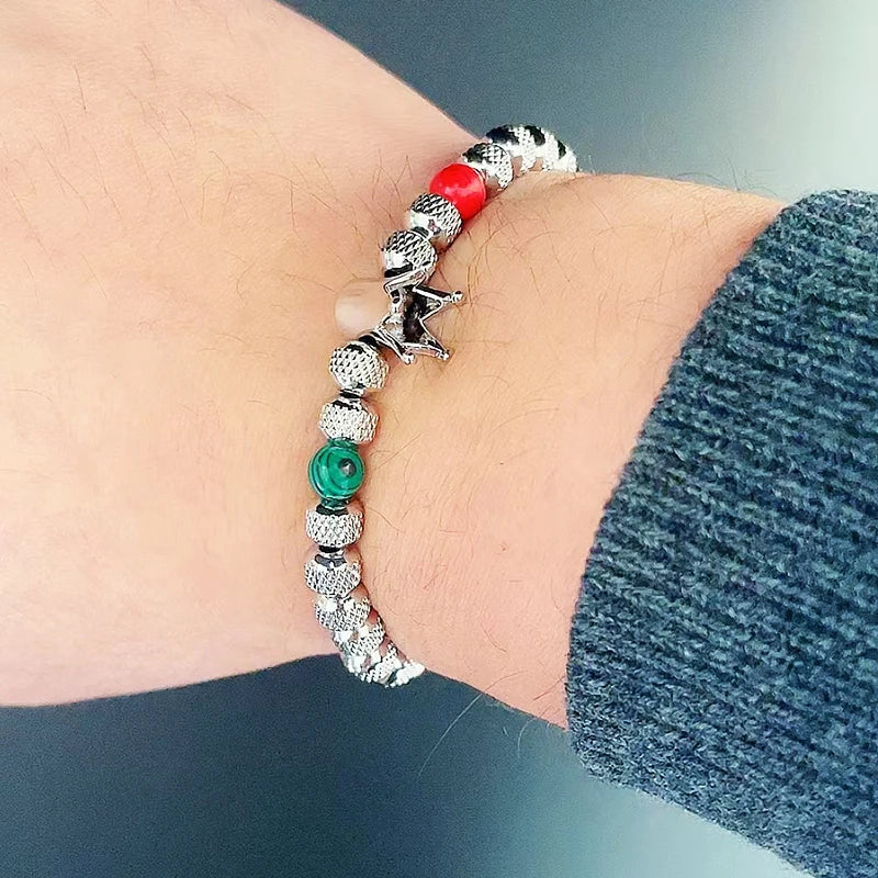 Royalty Crown Green & Red Charms Protection Bracelets