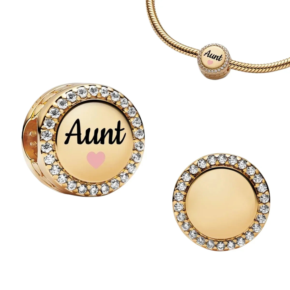 Glittering Gold Mixed Sparkling Charm Pendants