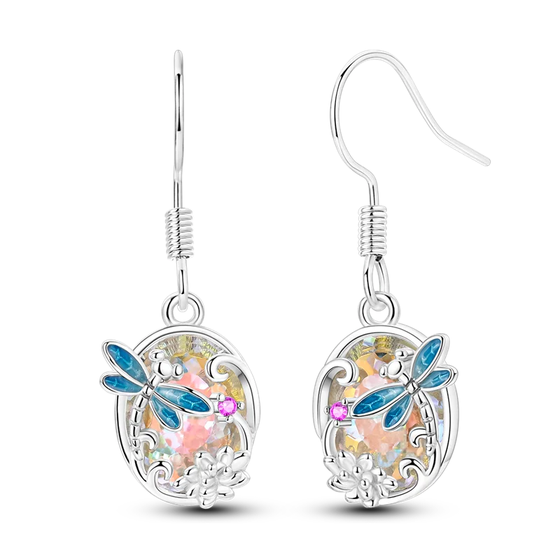 Elegantly Shaped Sparkling Pave Earrings