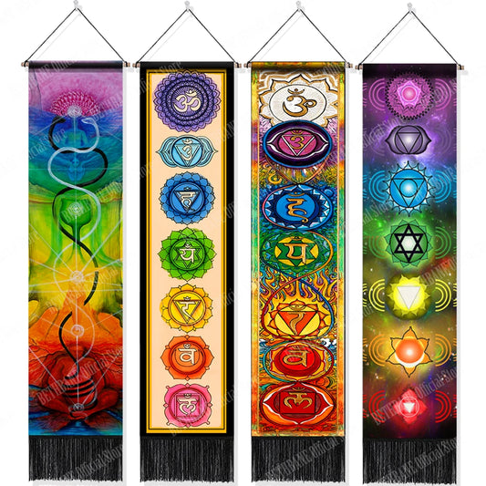 Seven Mandala Chakra Wall Hanging Spiritual Room Decor
