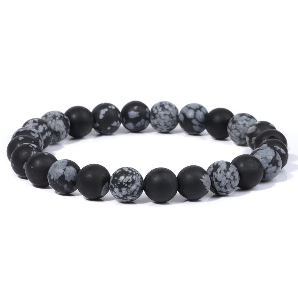 Matte Green Stone Series Bead Bracelet