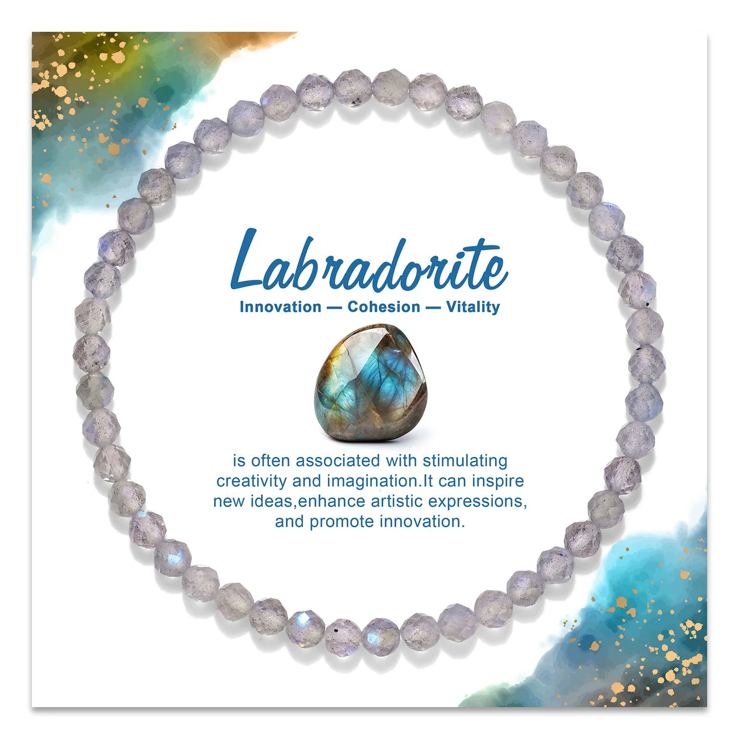 Exquisite Multi Color & Shape Natural Stone Crystal Beads Bracelet