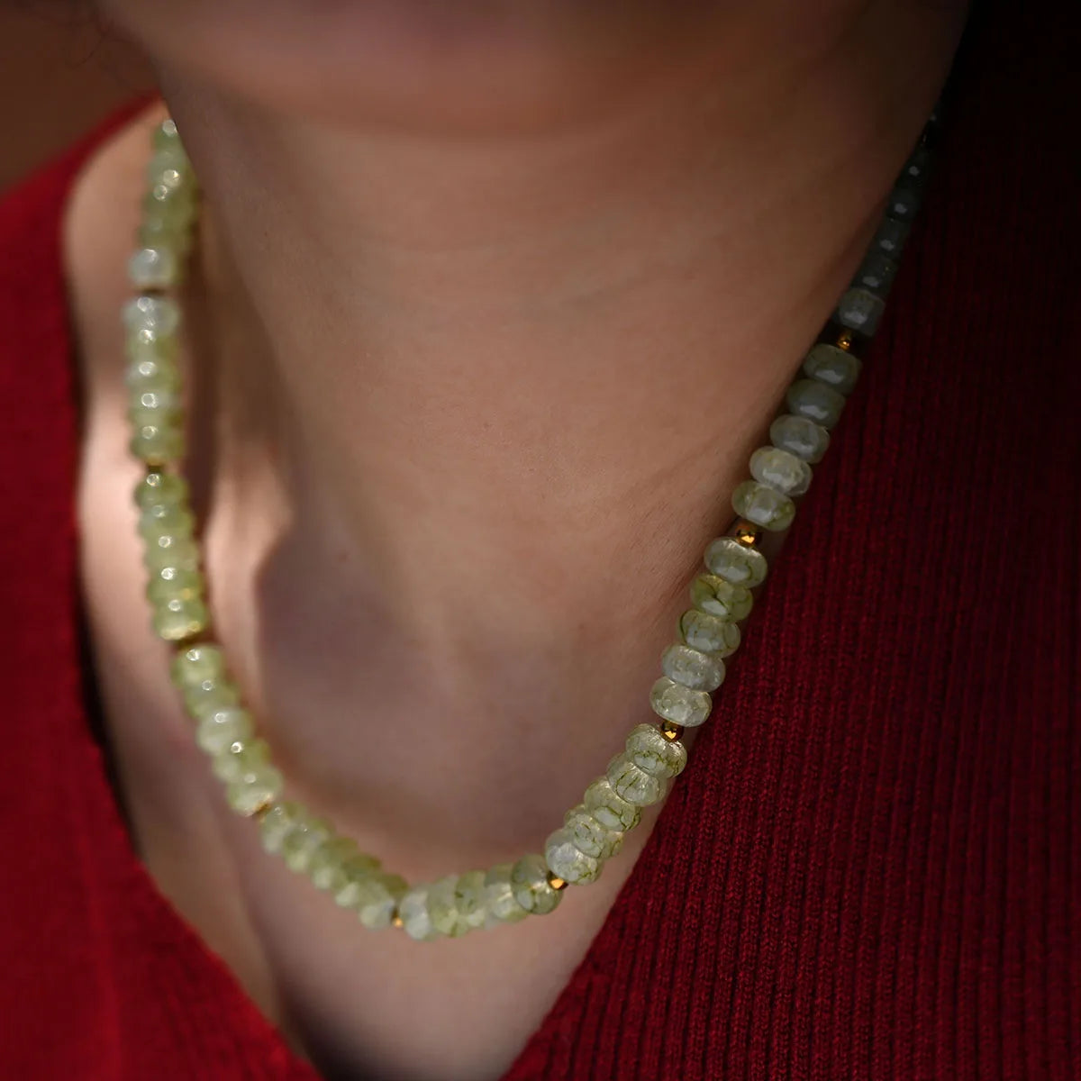 Enchanting Crystal Glass Soft Color Choker Necklace