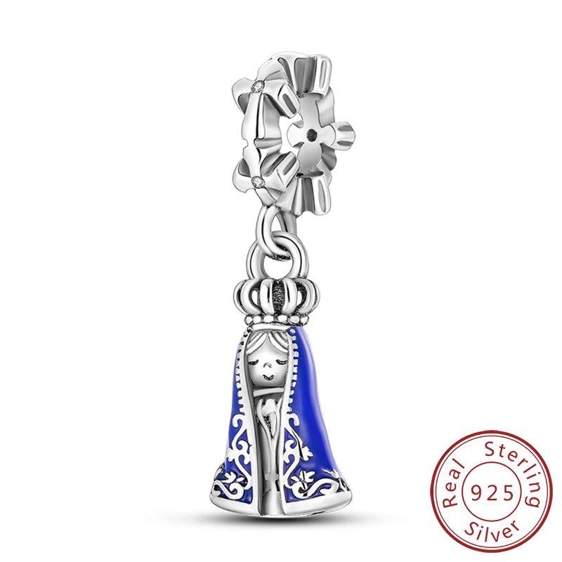 Dreamy Blue & Silver Charm Pendants