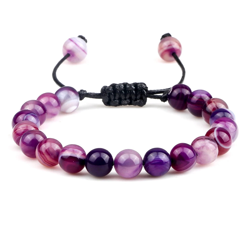 Fire Healing Natural Stone Crystal Charm Bracelets