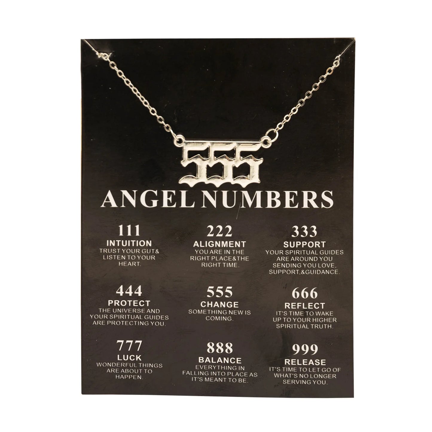 Lucky Angel Numbers Wish Pendant Necklace